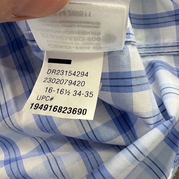 Izod Shirts Mens Large Regular Fit Button-Up ‎ Set Of 2 Blue Paid Tartan Preppy - Picture 6 of 16